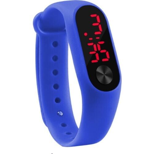 Men Women Casual Sports Bracelet Watches White LED Electronic Digital Candy Color Silicone Wrist Watch for Children Kids