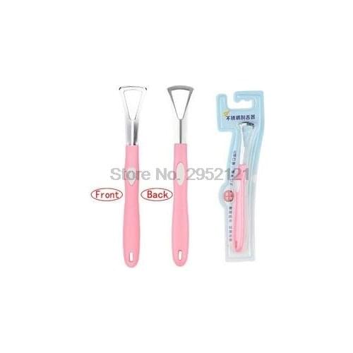 By dhl or ems 100pcs Stainless Steel Tongue Scraper Cleaner Oral Hygiene Toothbrush Tools Dental Care Clean Tongue Cleaner hot