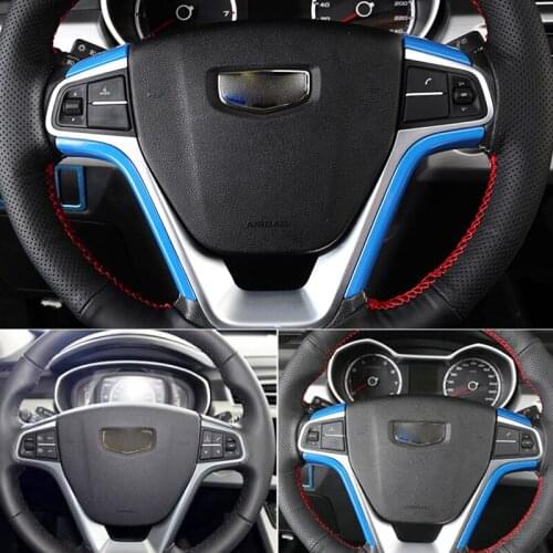 For Proton X70 2018 2019 Accessories ABS Plastic Chrome Car Steering Wheel Decoration Cover Trim Car Sticker Styling 4pcs