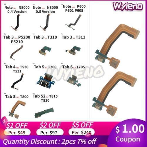 For Samsung Galaxy Tab Note 3 4 S S2 N8000 P600 T310 T311 P5200 T530 USB Dock Charging Port Charger Connect Flex Cable Board