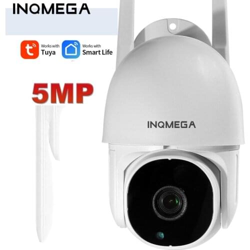 INQMEGA 5MP Wifi TUYA CAMERA Smart Cloud PTZ IP Camera Outdoor Auto Tracking Google Home Alexa Video Surveillance Cam MINI