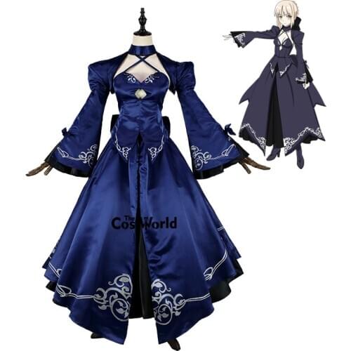 Fate Altria Pendragon Alter Saber Full Dress Uniform Outfit Anime Games Cosplay Costumes
