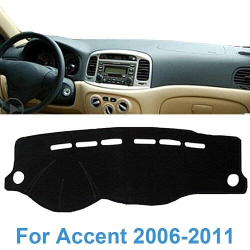 Car Dashboard Cover Dash Mat For Accent 2006-2011 With Speaker Sun Shade Pad Instrument Platform Carpet Dashmat Mats