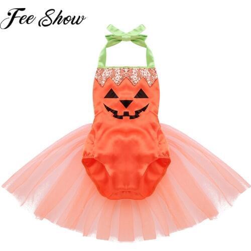 Hot sale Halloween Baby Costume Baby Girls Rompers Newborn Halloween Pumpkin Jumpsuits Tutu Dress Cartoon Printed Baby Rompers