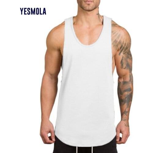 YESMOLA Bodybuilding Vest Solid Color Summer V-neck Comprehensive Training Sports Bottomed T-shirt Mens Sleeveless Tank Top