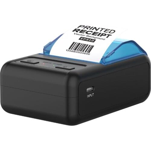 P11 58mm Mini Portable Thermal Printer Large Capacity Receipt Printer USB+Wireless BT Connection for Office Windows/Android/Ios