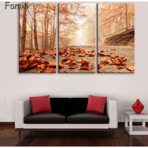 Modular Pictures Wall Art Poster Frame Home Decor For Living Room 3 Pieces Highway Painting Canvas Print UnFramed