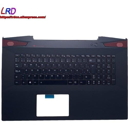 New Original Shell C Cover Upper Case Palmrest with ES Spanish Backlit Keyboard for Lenovo Y70-70 Touch Laptop 5CB0G59798