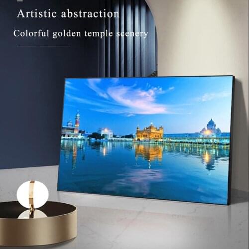High Quality Golden Temple Of India OilPainting Canvas Painting Modern Landscape Poster Prints WallArt Picture Living Room Decor