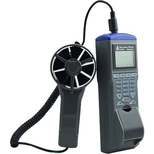 Portable Handheld Wind Speed Monitor Anemometer Air Flow Data logger With thermal Printer features AZ9871
