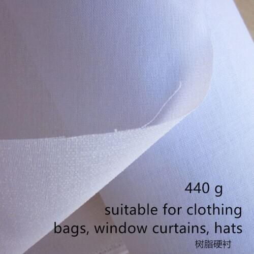 440g Interlining Resin Lining Composite Non-Woven Fabric Buckram Filling Padding Iron-On window curtain, hat eaves, bag bottom