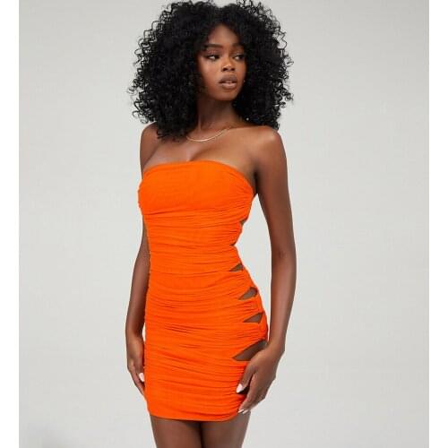 Mesh Fold New Hollow Fashion Womens Dress In Summer