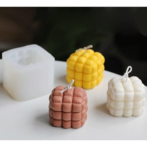 3D Candle Silicone Geometric Resin Molds Square Soft Case Sofa Stool Soap Scented Candle Molds For Handmade Tools