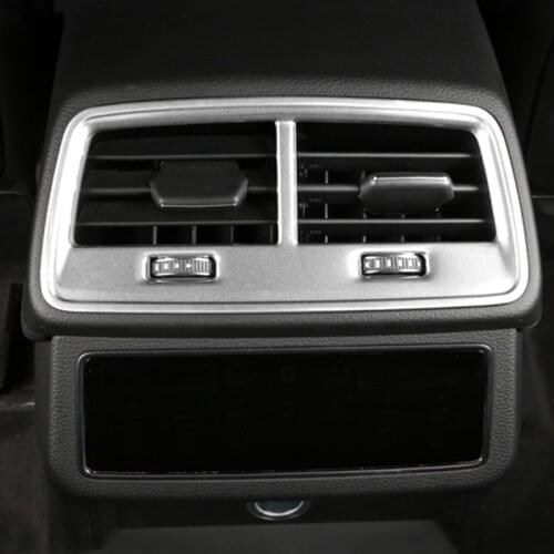 Car Styling Rear Air Outlet Frame Decoration Cover Trim For Audi A6 C8 2019 Stainless Steel Rear Armrest Storage Box Trim Decals