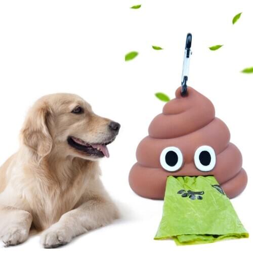 Stool-shaped pet garbage bag dispenser, portable soft pet poop bag storage box for cats and dogs