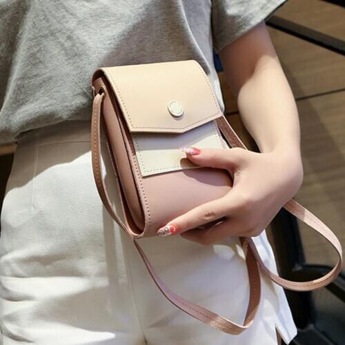 Korean Style Messenger Bags Adjustable Splice Mobile Phone Bag Pocket Money Crossbody Bags Girl Gift Mini Multifunction Handbag