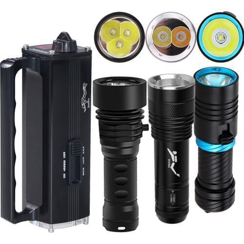 Led Waterproof Diving Flashlight Dive L2 Underwater uv light 100 Meters LED Torch Lamp Camping Lanterna use 26650 18650 Battery