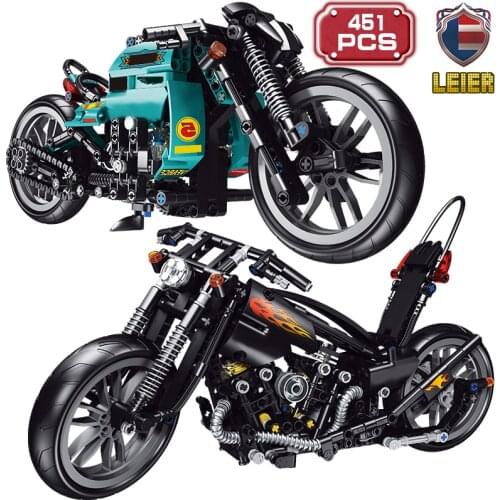 Technical MOC locomotive Diy Model Building Blocks Creator Racing Car Motorcycle Kit Bricks Toys For Boys Adult Birthday Gifts