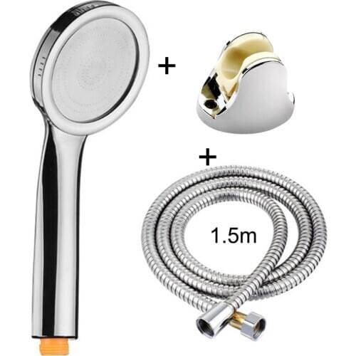 High Pressur Shower Head Handheld Water Saving Showerhead Set Rainfall Chrome Bathroom Shower Accessories