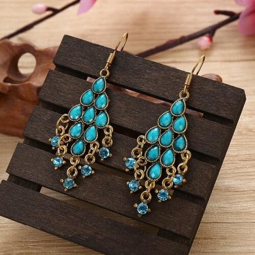Retro Geometric Ladies Earrings Summer Boho Jewelry Womens Vintage Corful Beaded Tassel Earrings Bijoux