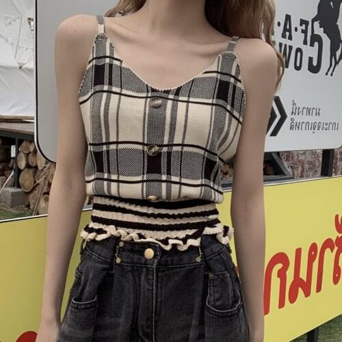 Sleeveless beautiful back heart strap bottomed elegant vest for women wear Hong Kong style retro top shirt dropshipping punk