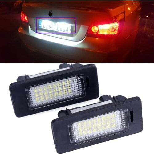 12V Light for BMW E39 E60 E61 E82 E90 E91 E92 E93 X5 X6 LED License Plate Light Led Lights Rear Lights Plate Lamp for Car BMW