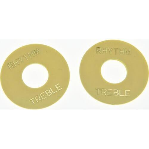 2pcs Cream Guitar Toggle Switch Washer Rhythm Treble Ring Fits LP