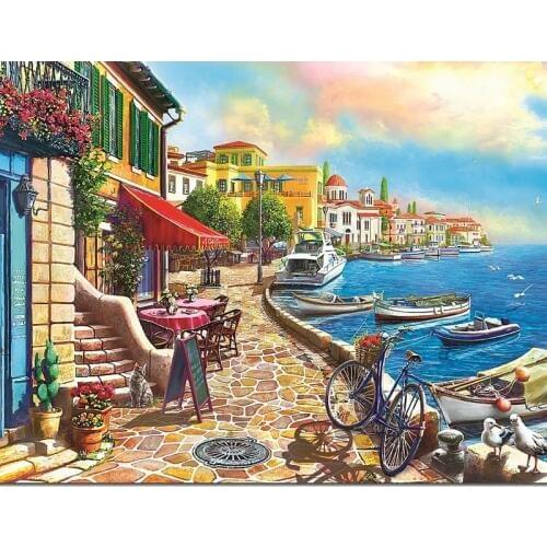 5D Diamond Embroidery Square/Round Rhinestone Beautiful sea scenery Diy Diamond Painting Cross Stitch Kits Diamond Mosaic Decor