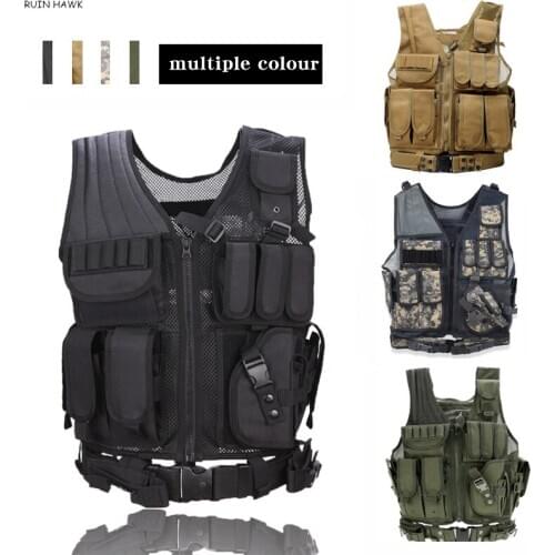 Army Police Tactical Vest Outdoor Camouflage Military Combat Training Hunting Vest Airsoft Paintball Molle Vest