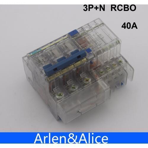 DZ47LE 3P+N 40A 400V~ 50HZ/60HZ Residual current Circuit breaker with over current and Leakage protection RCBO
