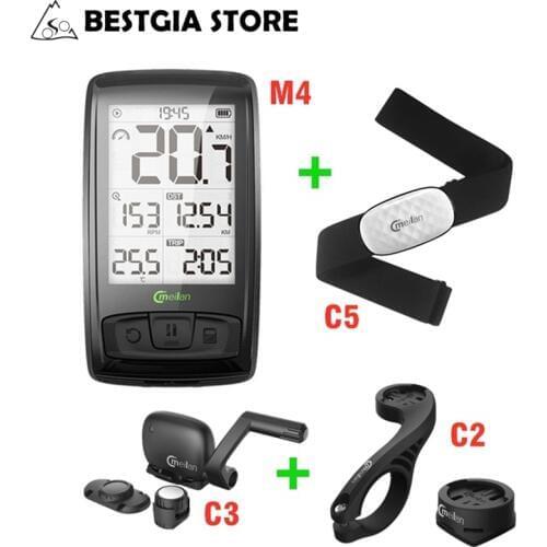 Wireless Bluetooth 4.0 Bicycle Computer With Chest Heart Rate Monitor Speed Sensor Cycling Computer Waterproof Bike Odometer