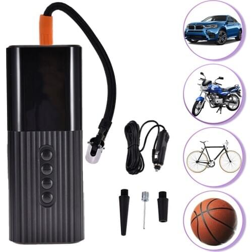 Wireless Inflatable Pump Mini Portable Air Compressor with LED Lighting Tyre Inflator 12V 150PSI Wire Air Pump for Car Bicycle