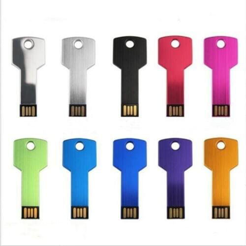 Colorful Metal Keys Custom Personalized LOGO USB 2.0 Memory flash stick pen drive