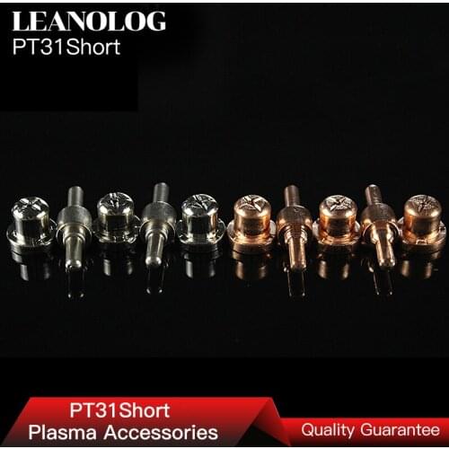 40pcs Short PT-31 Cutting Torch Short Ni Hafnium Wire or Cooper Tips and Electrodes for 40A 50A Inverter Air Plasma Cutter