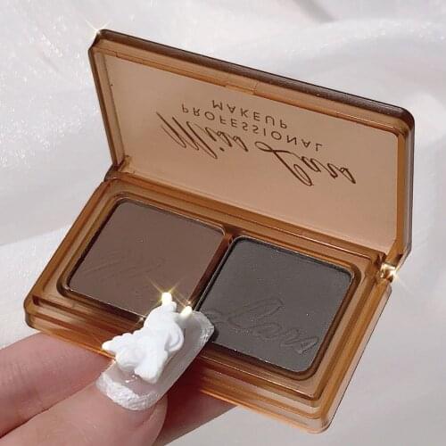 Miss Lara Double Color Eyebrow Powder Professional Makeup Palette Eyebrow Stamp Eye Brow Enhancers Eye Brows Make Up Brow