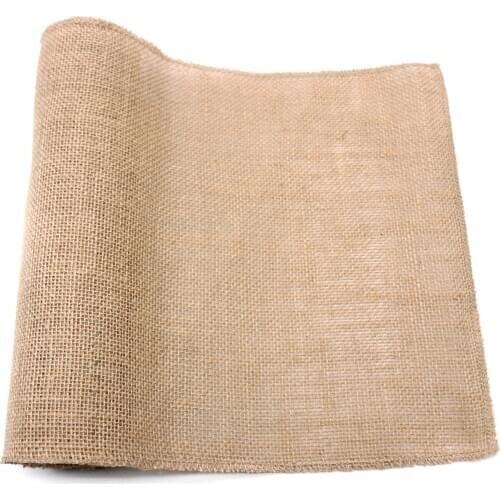 10m Long Jute Table Runner Vintage Linen Natural Burlap Hessian Table Runner for Wedding Birthday Party Hotel Home Decoration