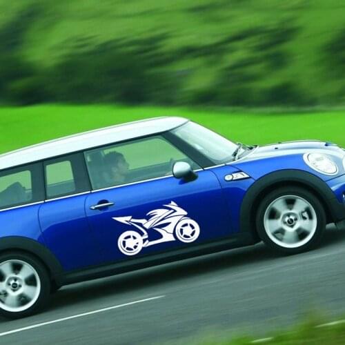 EmpireYing 3 Sizes 8 Colors Dynamic Outdoor Sports Racing Motorcycle Fast Forward Art Silhouette Car Sticker Decor Vinyl Decals