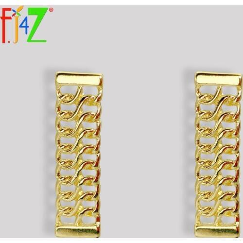 F.J4Z Golden Alloy Earrings for Woman Hollow Earrings for women Party Show jewelry accessories Dropshipping