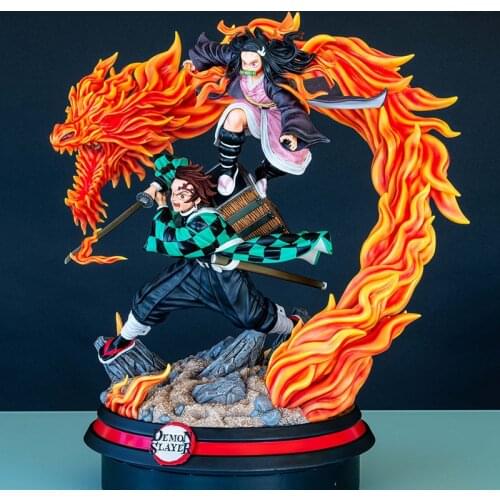 Demon Slayers Blade Tanjirou And Yadouzi 1/4 GK Limited Statue Figure