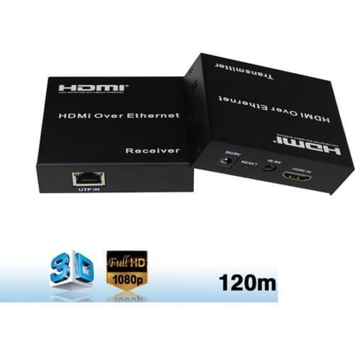 1080P HDMI Extender Matrix 120m over TCP/IP Cat5e/6 Ethernet Cable Support One to Many HDMI Transmitter/ Receiver WIth IR