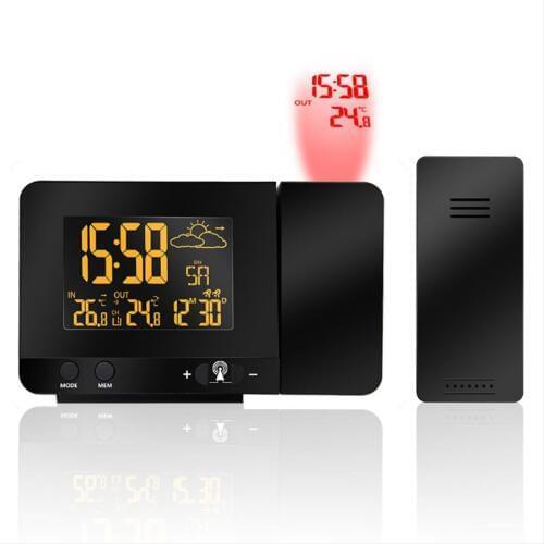 Best Selling led Digital Alarm Clock Projector Bedroom Table Clock Electronic Weather Station Desktop Digital Desk Clock