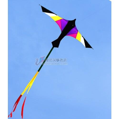 Flying rainbow ripstop nylon Weifang quality umbrella firebird kite flying cerf volant single line kites tail kiting winder bar