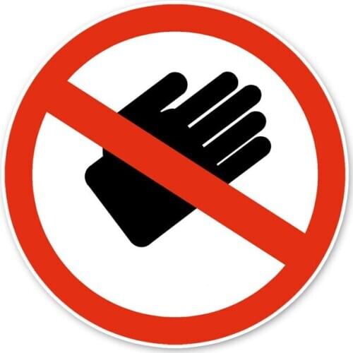 Hot Sell Warning Sign Do Not Touch The Alarm Car Sticker Window Vinyl Reflective Sunscreen Anti-UV PVC 12cm X 12cm