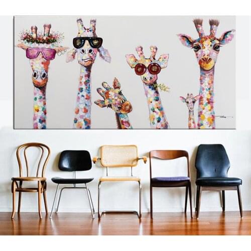 Cartoon Animals giraffe Large 5D DIY Diamond Painting Full Square Drill Embroidery Mosaic Needlework Home Decor Gift AA2611