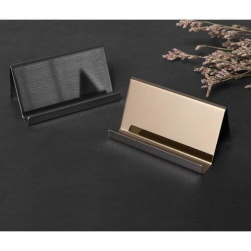 Stainless Steel Business Name Card Holder Display Stand Desktop Table Organizer Desk Accessories