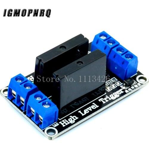 Low Level 5V 2 Channel Solid State Relay Module SSR G3MB-202P 240V 2A Output with Resistive Fuse For Arduino 2 Way