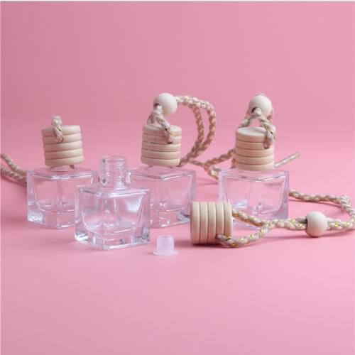 New Fashion 1PCS/LOT 5ML Mini Diamond Hanging Car Perfume Bottles Steam Car Accessories Bottle Empty Bottle