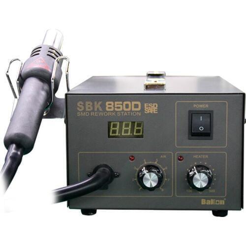 Digital Display Soldering Station 2 in 1 SBK850D hot air gun air pump desoldering station anti-static rework station 850D