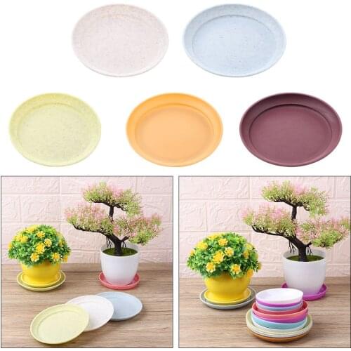 2Pcs Plastic Resin Plant Saucer Drip Trays Plastic Tray Saucers Indoor Outdoor Flower Pot