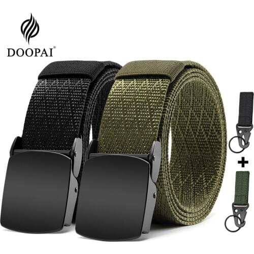 DOOPAI mens belt Army Military Tactical Nylon Outdoor Heavy Duty Training Hunting belt for men 125CM/3.8CM Wide Combat Belts